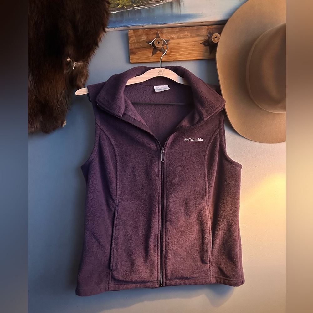 Columbia Fleece Vest Plum Purple / Size M